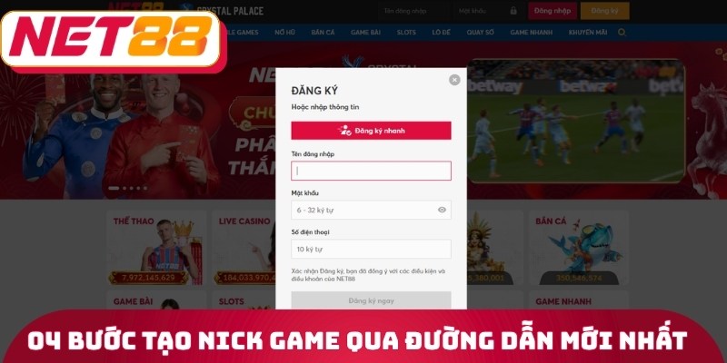 04 bước tạo nick game qua đường dẫn mới nhất cho bạn