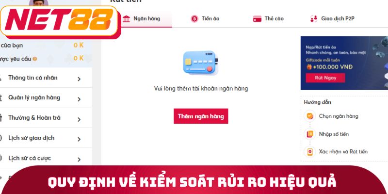 Quy định về kiểm soát rủi ro hiệu quả